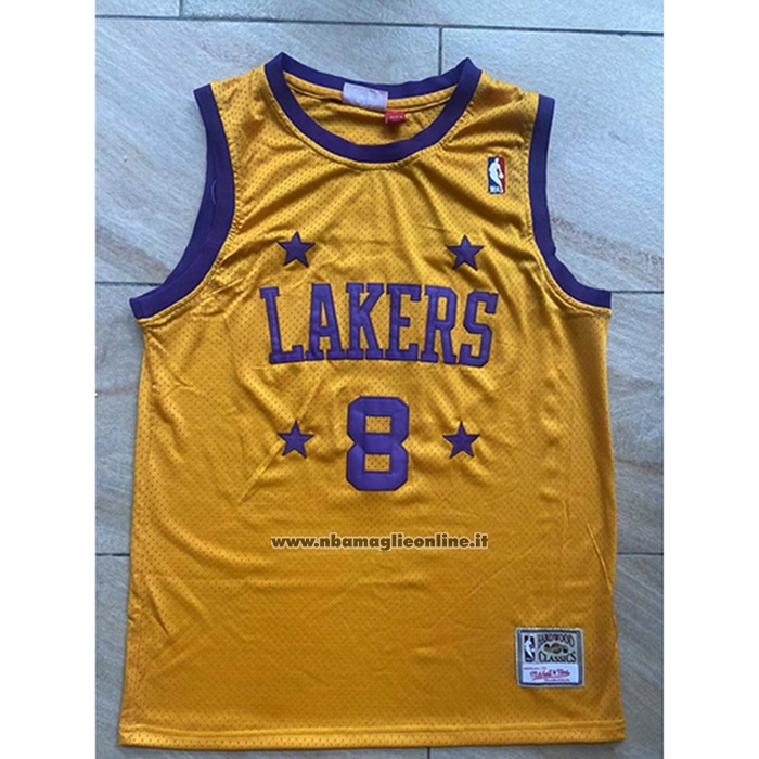 Maglia Los Angeles Lakers Kobe Bryant #8 Mitchell & Ness 1957 Giallo